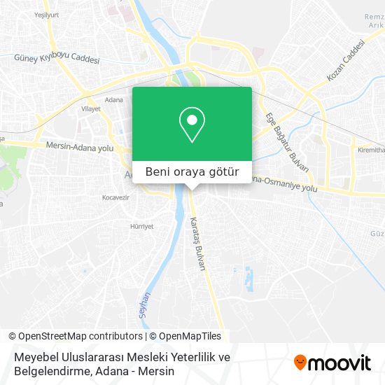 Meyebel Uluslararası Mesleki Yeterlilik ve Belgelendirme harita