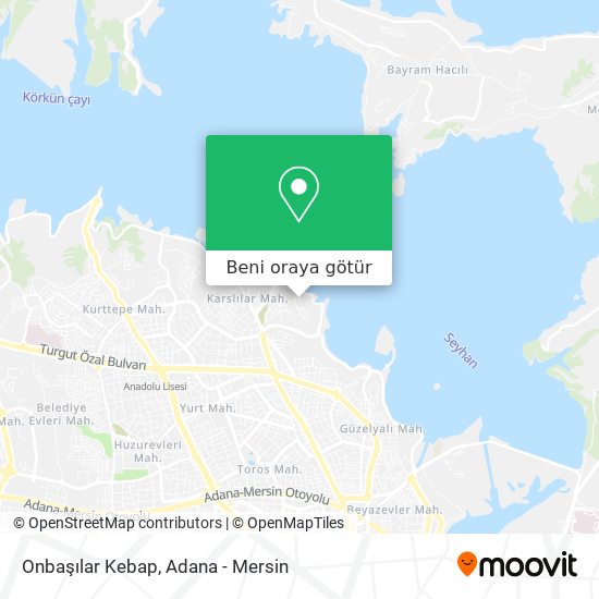 Onbaşılar Kebap harita