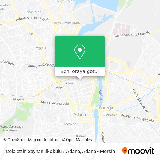 Celalettin Sayhan İlkokulu / Adana harita