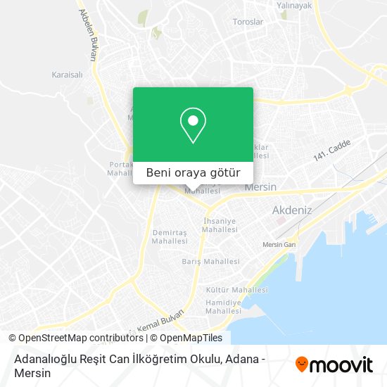 Adanalıoğlu Reşit Can İlköğretim Okulu harita