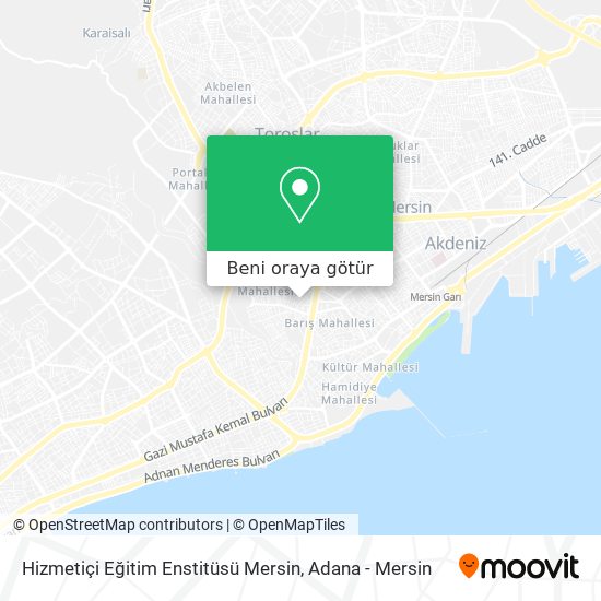 Hizmetiçi Eğitim Enstitüsü Mersin harita