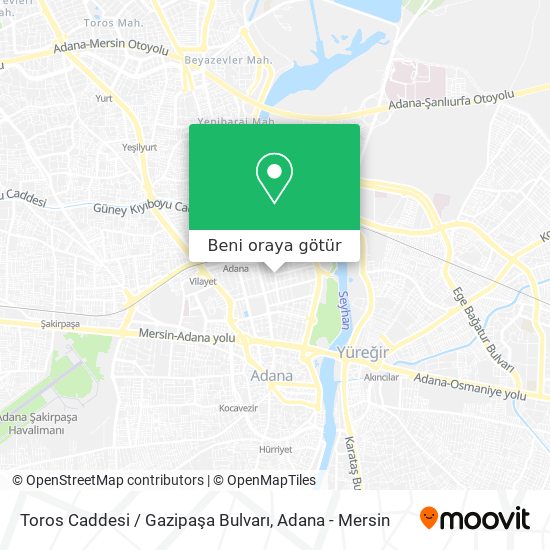 Toros Caddesi / Gazipaşa Bulvarı harita