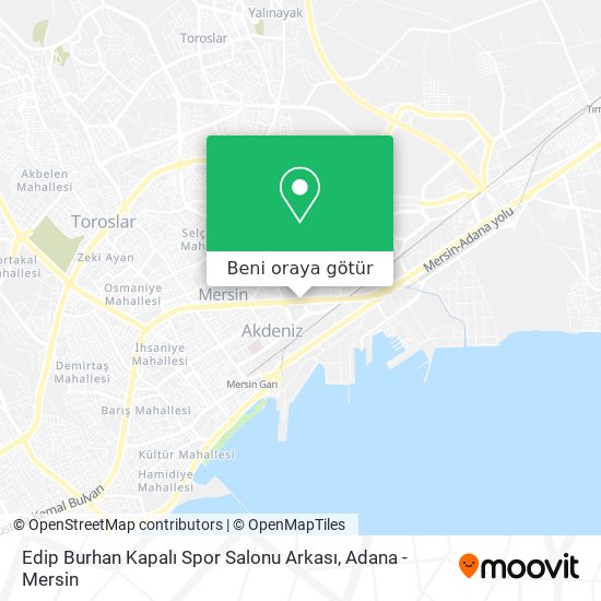 Edip Burhan Kapalı Spor Salonu Arkası harita