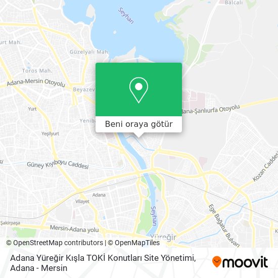 Adana Yüreğir Kışla TOKİ Konutları Site Yönetimi harita