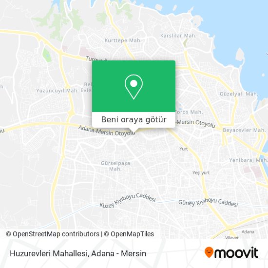 Huzurevleri Mahallesi harita