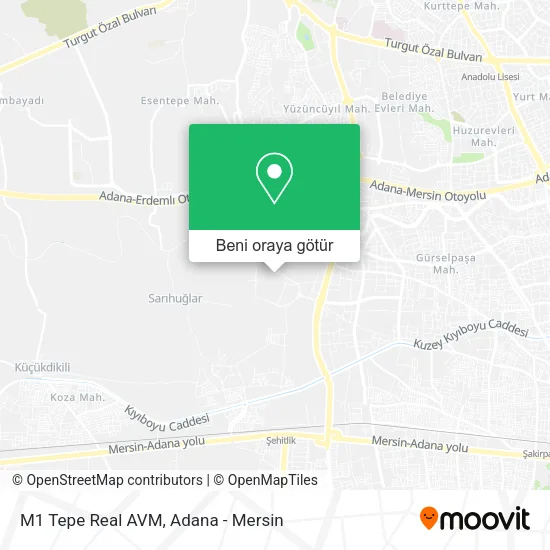 M1 Tepe Real AVM harita
