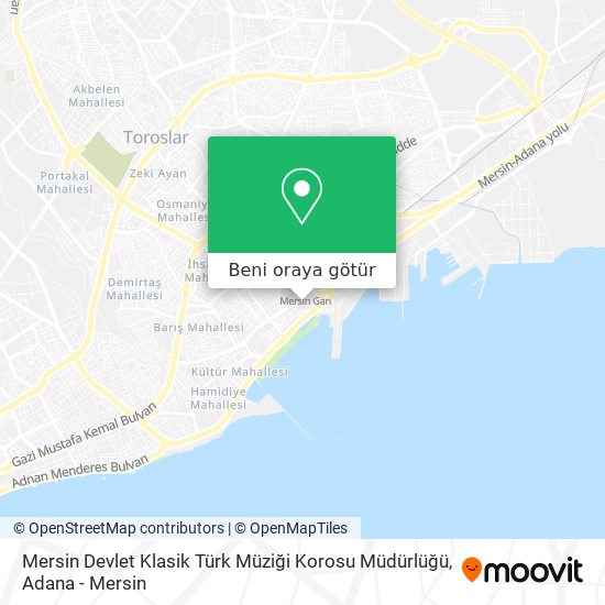 Mersin Devlet Klasik Türk Müziği Korosu Müdürlüğü harita