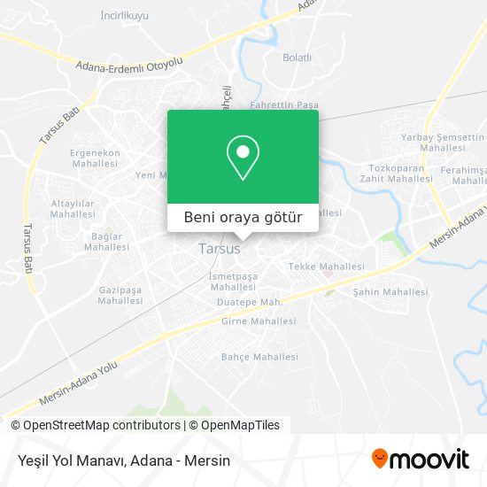 Yeşil Yol Manavı harita