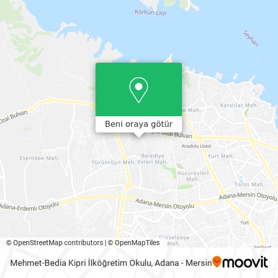 Mehmet-Bedia Kipri İlköğretim Okulu harita