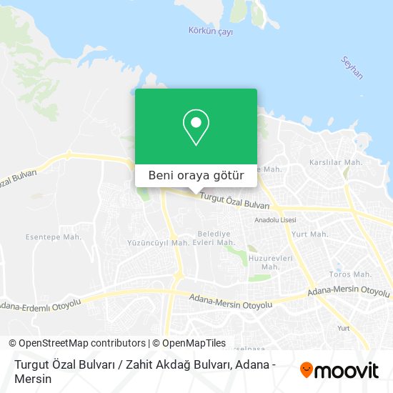 Turgut Özal Bulvarı / Zahit Akdağ Bulvarı harita