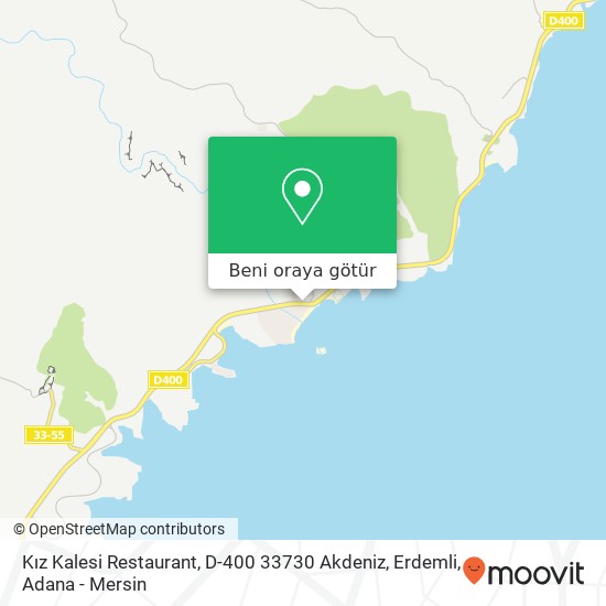 Kız Kalesi Restaurant, D-400 33730 Akdeniz, Erdemli harita