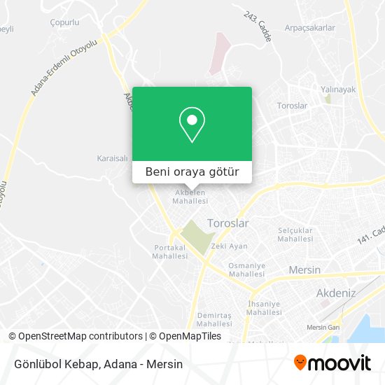 Gönlübol Kebap harita