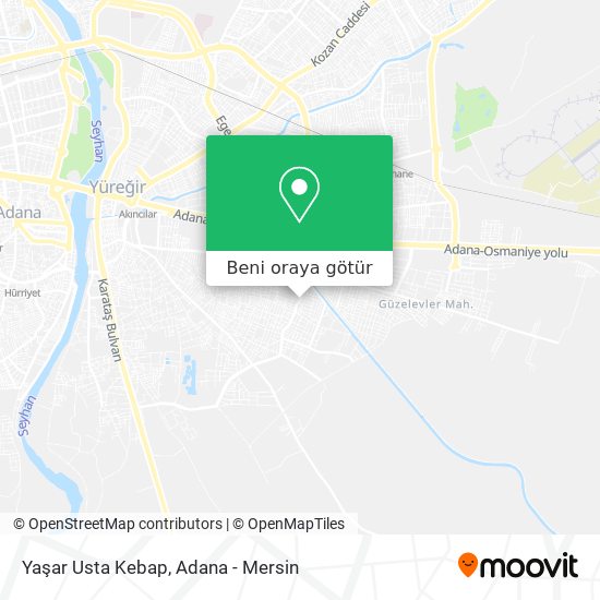 Yaşar Usta Kebap harita