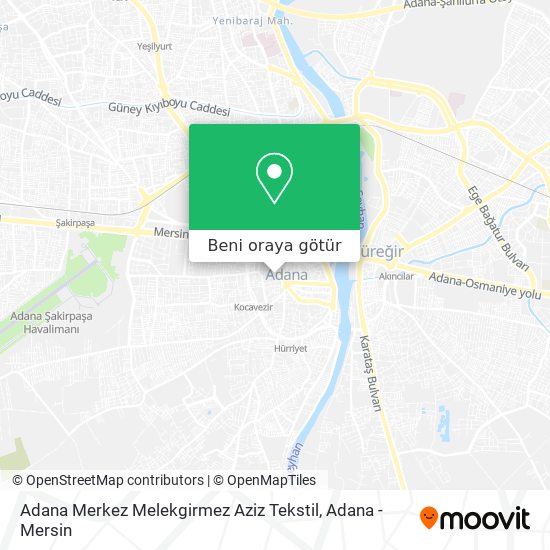 Adana Merkez Melekgirmez Aziz Tekstil harita