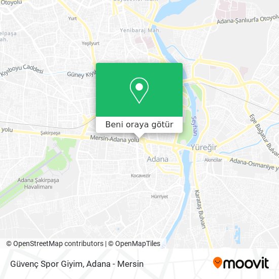 Güvenç Spor Giyim harita