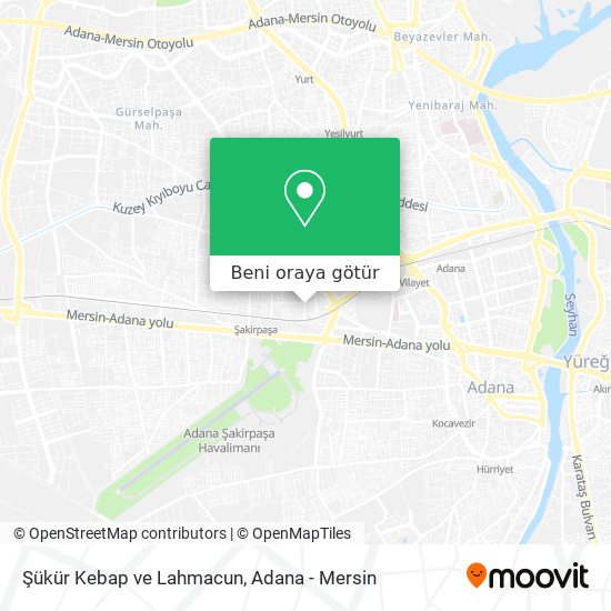 Şükür Kebap ve Lahmacun harita