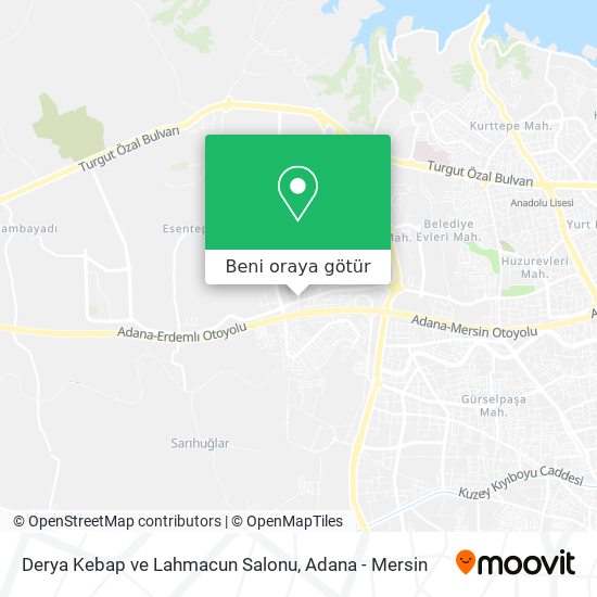 Derya Kebap ve Lahmacun Salonu harita