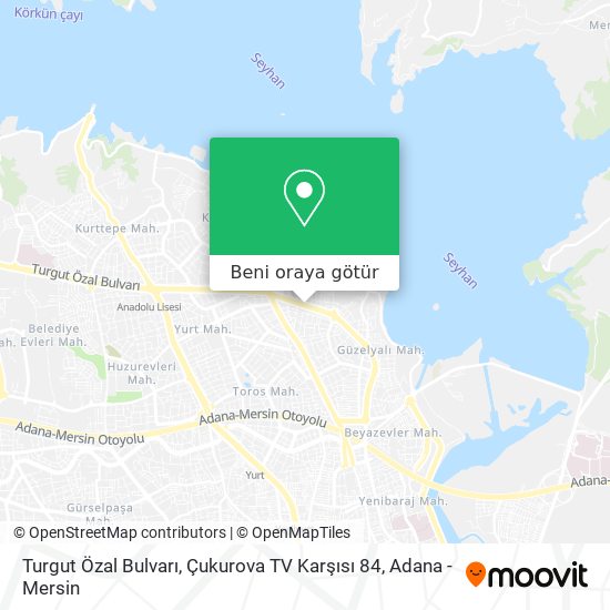 Turgut Özal Bulvarı, Çukurova TV Karşısı 84 harita