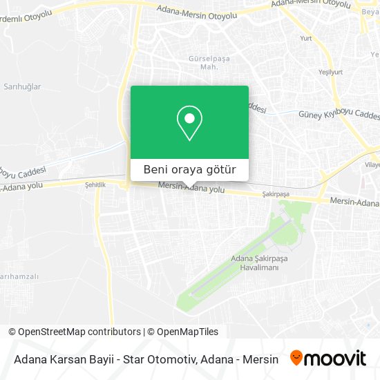 Adana Karsan Bayii - Star Otomotiv harita