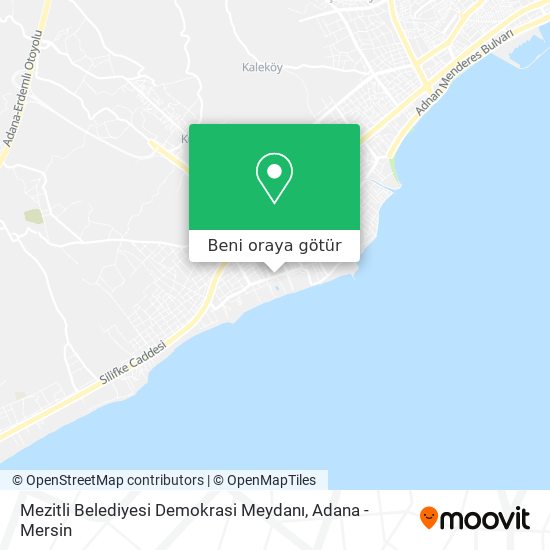 Mezitli Belediyesi Demokrasi Meydanı harita