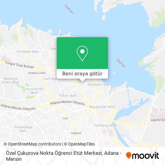Özel Çukurova Nokta Öğrenci Etüt Merkezi harita