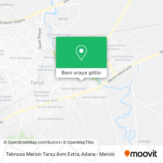 Teknosa Mersin Tarsu Avm Extra harita