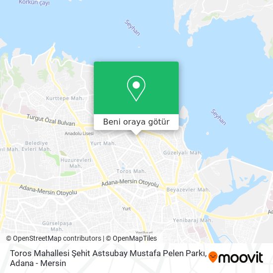 Toros Mahallesi Şehit Astsubay Mustafa Pelen Parkı harita