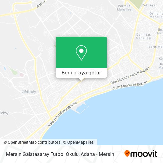 Mersin Galatasaray Futbol Okulu harita