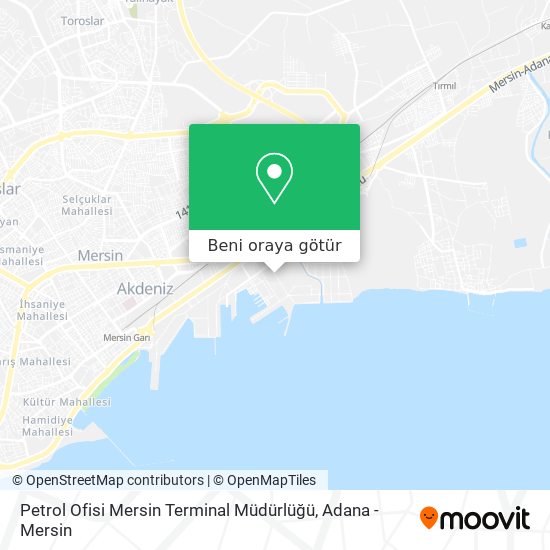 Petrol Ofisi Mersin Terminal Müdürlüğü harita