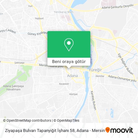 Ziyapaşa Bulvarı Tapanyiğit İşhanı 58 harita