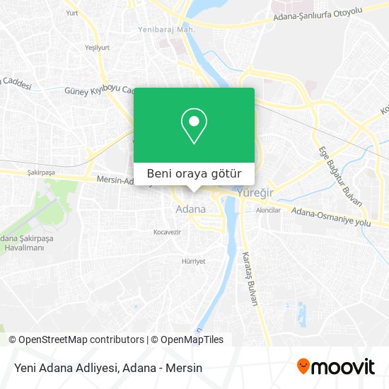 Yeni Adana Adliyesi harita