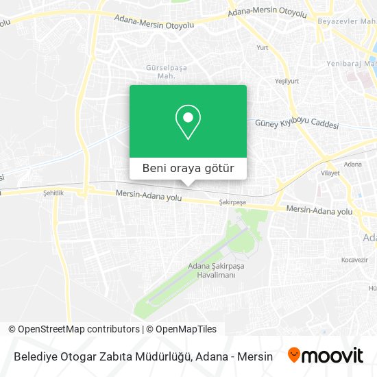 Belediye Otogar Zabıta Müdürlüğü harita