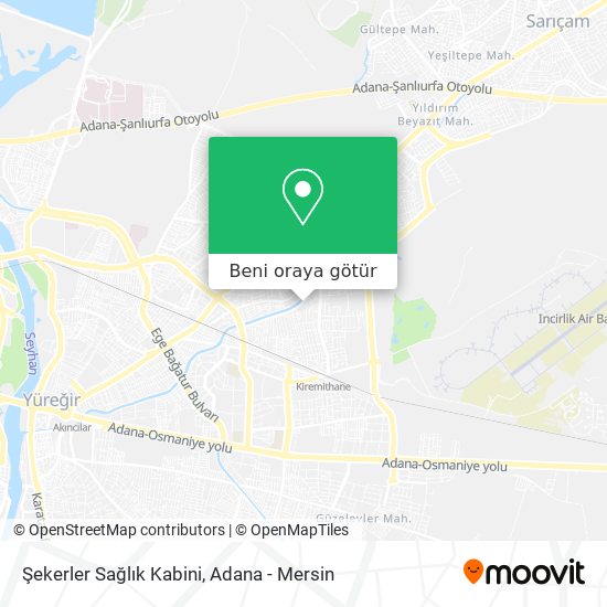 Şekerler Sağlık Kabini harita