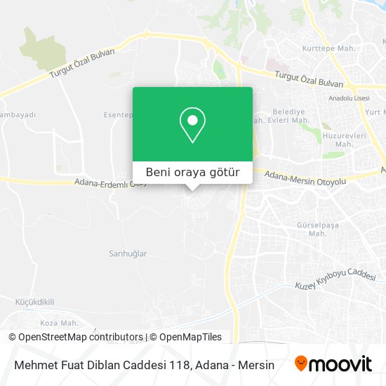 Mehmet Fuat Diblan Caddesi 118 harita
