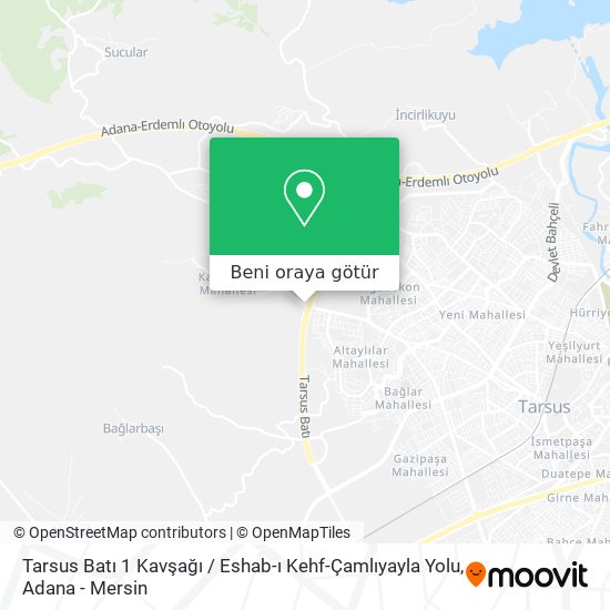 Tarsus Batı 1 Kavşağı / Eshab-ı Kehf-Çamlıyayla Yolu harita