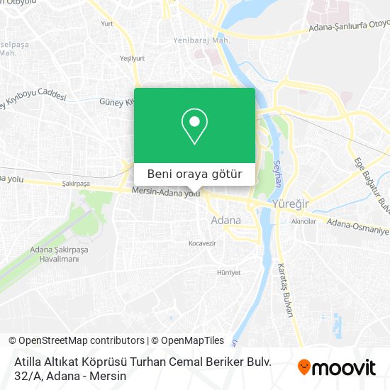 Atilla Altıkat Köprüsü Turhan Cemal Beriker Bulv. 32 / A harita