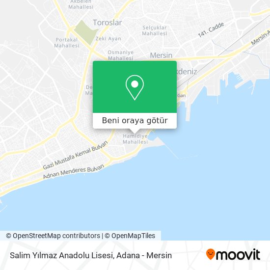 Salim Yılmaz Anadolu Lisesi harita