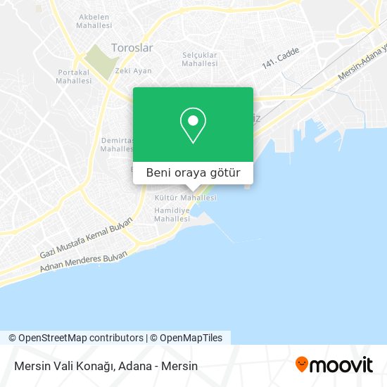 Mersin Vali Konağı harita