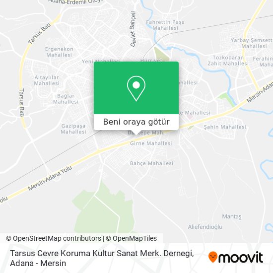 Tarsus Cevre Koruma Kultur Sanat Merk. Dernegi harita