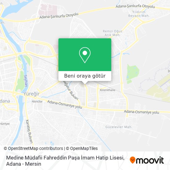 Medine Müdafii Fahreddin Paşa İmam Hatip Lisesi harita