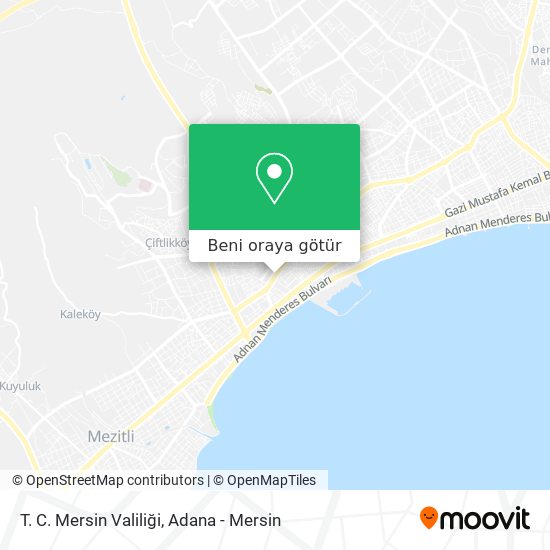 T. C. Mersin Valiliği harita