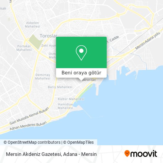 Mersin Akdeniz Gazetesi harita