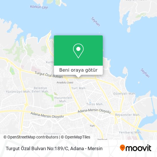 Turgut Özal Bulvarı No:189/C harita