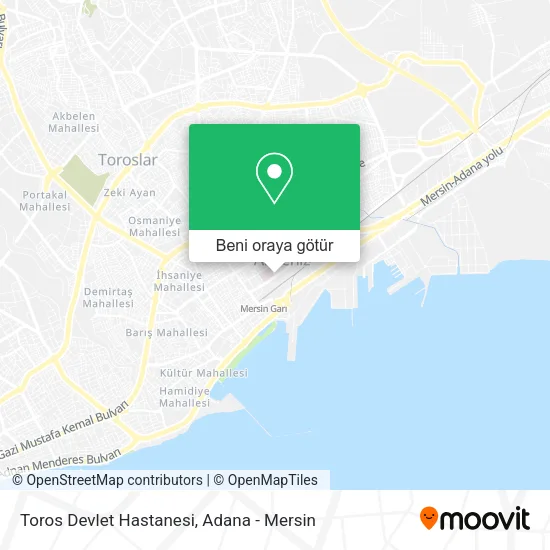 Toros Devlet Hastanesi harita