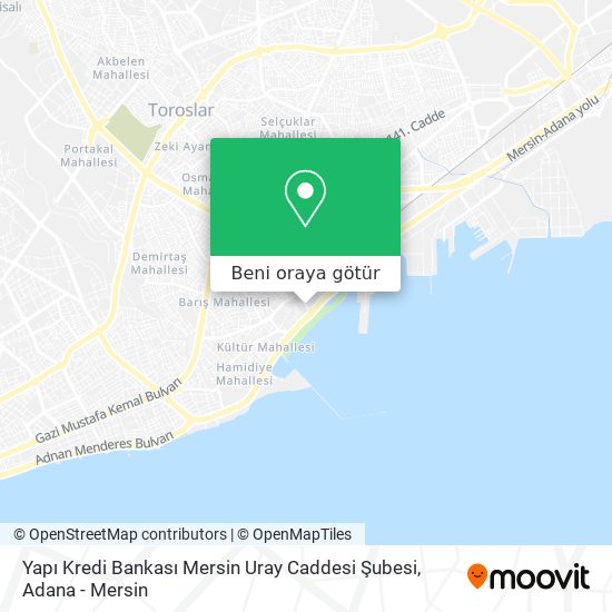 Yapı Kredi Bankası Mersin Uray Caddesi Şubesi harita