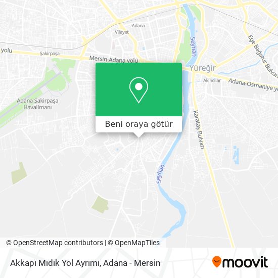Akkapı Mıdık Yol Ayrımı harita