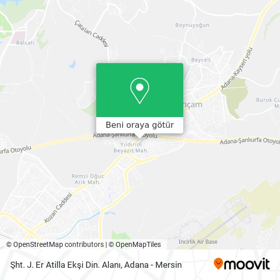 Şht. J. Er Atilla Ekşi Din. Alanı harita