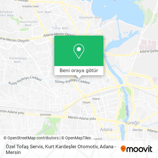 Özel Tofaş Servis, Kurt Kardeşler Otomotiv harita