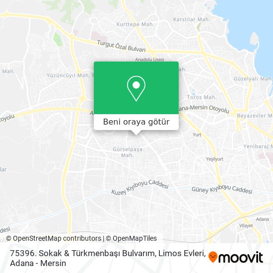 75396. Sokak & Türkmenbaşı Bulvarım, Limos Evleri harita