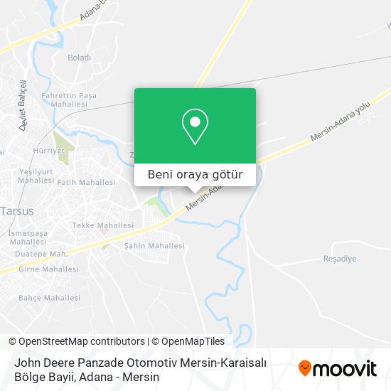 John Deere Panzade Otomotiv Mersin-Karaisalı Bölge Bayii harita